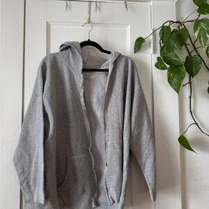 Just My Size Light Gray Fleece Top size 4x